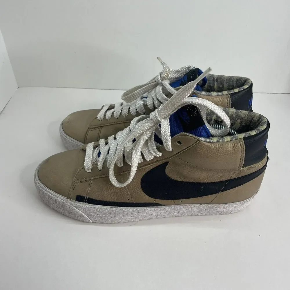 Nike Mens Blazer High Premium 316397-901 Gold Basketball Shoes Sneakers Size 9.5